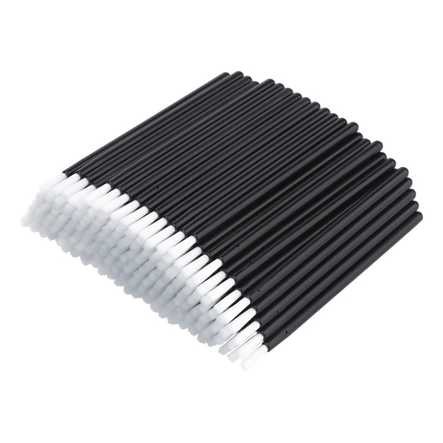 100Pcs Lip Brush Black Lip Gloss Wands Nylon Lipstick Gloss Applicator Disposable Nail Brushes for