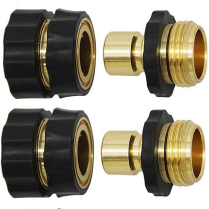 3/4 Inch Garden Hose Fitting Quick Connector Male and Female Set, 4 Set, Garden Hose Adapter, Quick Connect Hose Fittings, Garden Hose Connector, Hose Attachment