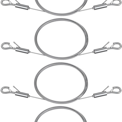 Adjustable Picture Hanging Wire, 6.6 Feet 1/16", Picture Hanging Kit for up to 100 lbs, Heavy Duty Stainless Steel Wire Rope for Mirror Curtain Photo Frame & Art, 4 Pack