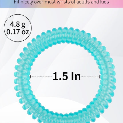 10 Color Wristlet Keychain Flexible Plastic Spring Spiral Coil Key Holder with Key Ring Chain