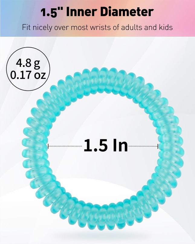 10 Color Wristlet Keychain Flexible Plastic Spring Spiral Coil Key Holder with Key Ring Chain – product detail