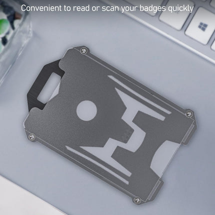 2 Pack Heavy Duty Badge Holder with Clear Window and 2 Pack Thumb-Slot Badge Holder Clear ID Card Holders for Office School ID Credit Cards Proximity Cards Driver’s Licenses Passes