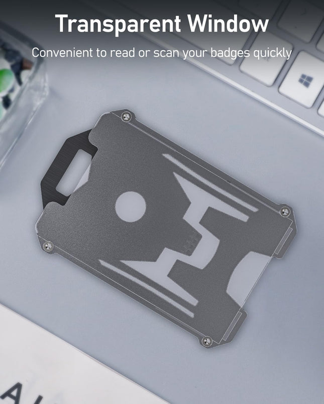 2 Pack Heavy Duty Badge Holder with Clear Window and 2 Pack Thumb-Slot Badge Holder – product detail
