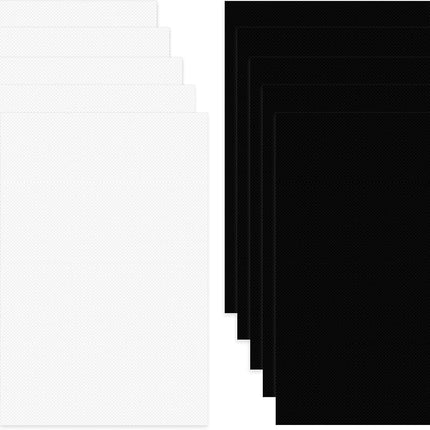 10Pcs 0.5mm Fursuit Eyes Mesh Plastic PVC White Black Mesh Sheet Waterproof Printable Blank Handicrafts Making for Mask Furry Cosplay Props Fursuits Sculpting Home Decor 11.8in x 7.87in Supplies
