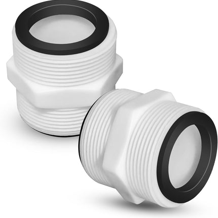 2Pcs 1.5’to 1.5’ Pool Hose Adapter, Pool Hose Connector Coupling Above Ground Pool Hose Adapter Compatible with Intex, Garden Hose Extender with 2 Rings Gaskets for 1.5 Inch Above Ground Pool Hose