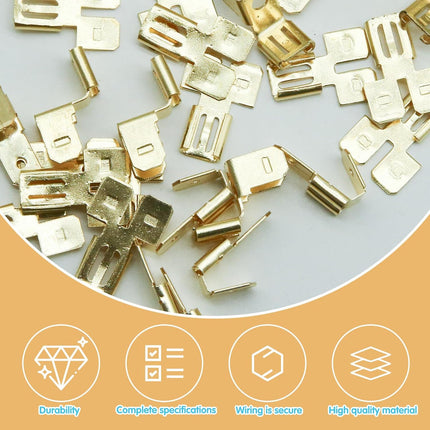 36Pcs Connectors Combination Kit: Double Spade, Piggyback, Chair Terminal Quick Disconnect Adapter - 12 Each Female Spade Connector