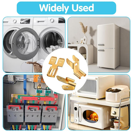 36Pcs Connectors Combination Kit: Double Spade, Piggyback, Chair Terminal Quick Disconnect Adapter - 12 Each Female Spade Connector