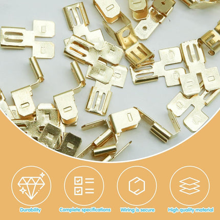 48Pcs Female Spade Connector, Double Spade Connector, Piggyback Spade Connector 16 Each, Chair Terminal Quick Disconnect Adapter, Piggyback Spade Connectors, Connectors Combination Kit