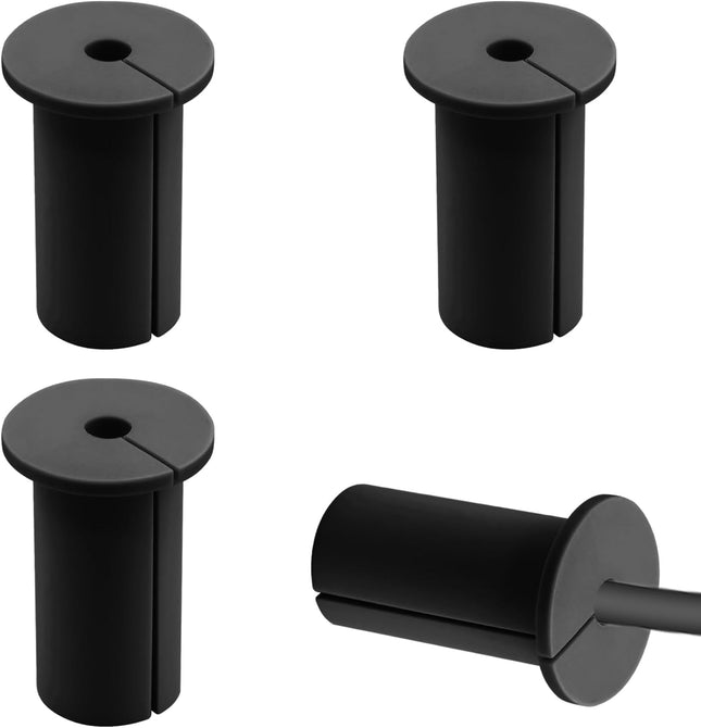4Pcs Wall Cable Pass Through Cable Grommets Silicone Cable Grommets Holes Sleeve Pass Through Wall in Black