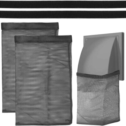 2Pcs Dryer Vent Lint Bags Lint Traps, Dryer Lint Trap Dryer Lint Catcher Lint Bag for Outdoor Dryer Vent, 15.35 X 9.84 Inch Exterior Dryer Vent Cover Capturing Lint and Dust for House(Black)