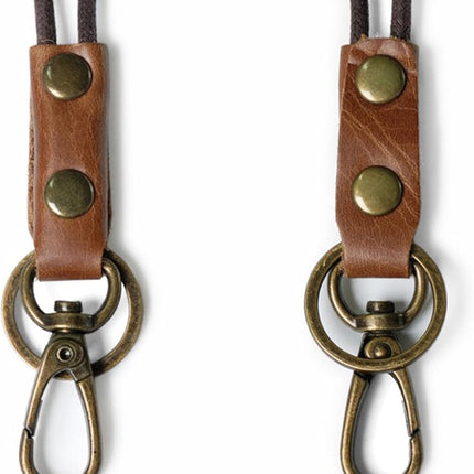 Lanyard For Key and ID Badge Holder, Leather Lanyard For ID Card, Retro Style Lanyards for ID Badges