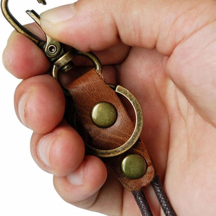 Lanyard For Key and ID Badge Holder, Leather Lanyard For ID Card, Retro Style Lanyards for ID Badges