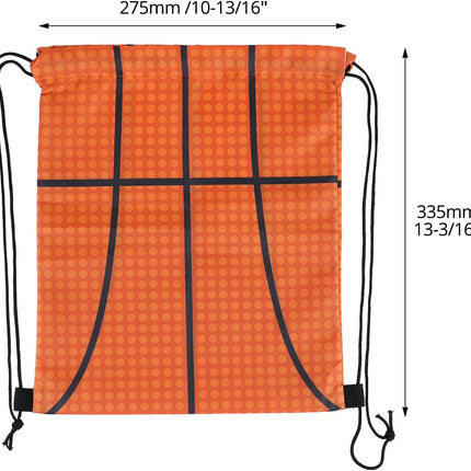 Small Sport Drawstring Bags - 12 Pack Basketball Style Foldable Polyester Backpacks with Adjustable Straps Candy Bag - 10 x 12 Inch