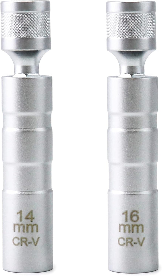 14mm & 16mm Magnetic Swivel Spark Plug Socket Thin Wall Magnetic Rotating 3/8 Drive 12 – product detail