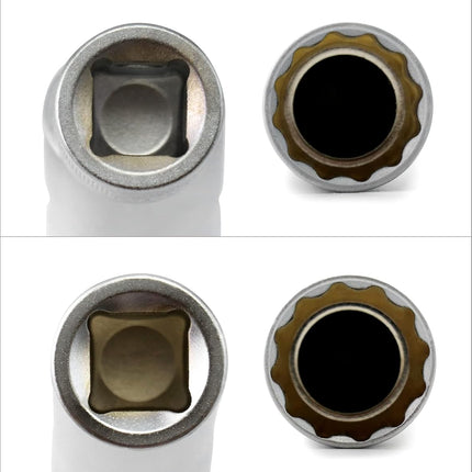 14mm&16mm Magnetic Swivel Spark Plug Socket, Thin Wall Magnetic Rotating 3/8" Drive 12 Point Standard Spark Plug Socket Removal Tool 360-degree Rotation for Maximum Flexibility