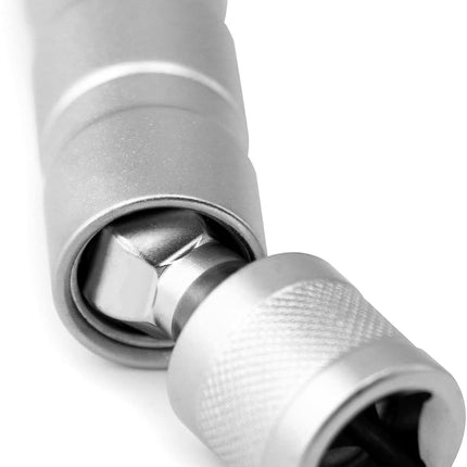 14mm&16mm Magnetic Swivel Spark Plug Socket, Thin Wall Magnetic Rotating 3/8" Drive 12 Point Standard Spark Plug Socket Removal Tool 360-degree Rotation for Maximum Flexibility