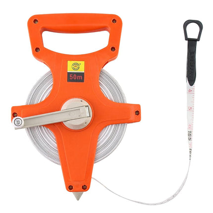 Tape Measure, 1/2" x 164' Open Reel Dual Sided Fiberglass Tape Measure for Engineer, Yard and Field, Measuring Tape