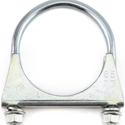 U-Bolt Muffler Tip Exhaust Hook, 2 Pack 2-1/2" OD Carbon Steel Universal Silencer Exhaust Clip