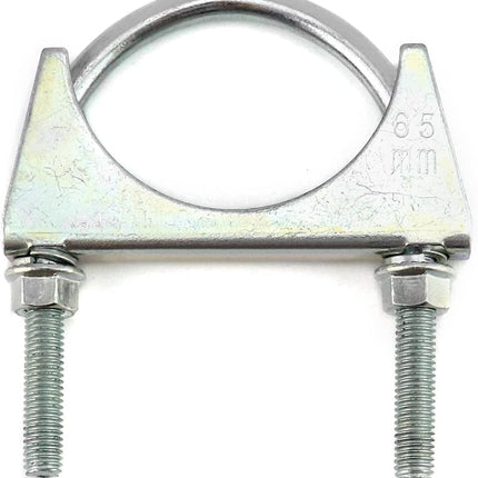 U-Bolt Muffler Tip Exhaust Hook, 2 Pack 2-1/2" OD Carbon Steel Universal Silencer Exhaust Clip