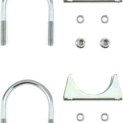 U-Bolt Muffler Tip Exhaust Hook, 2 Pack 2-1/2" OD Carbon Steel Universal Silencer Exhaust Clip
