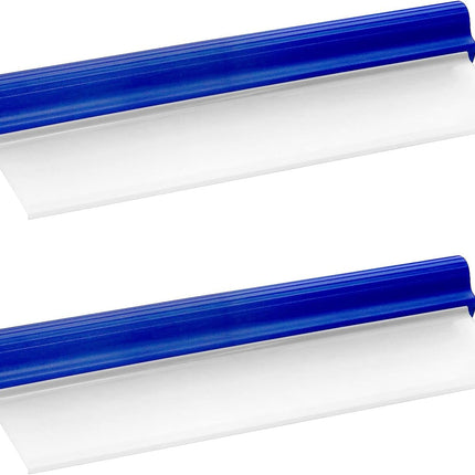 Car Squeegee, 2 Pack 12 inch Flexible Car Water Scraper Tool Silicone Window Squeegee for Car Or Home Use, Washing & Wiping Glass, Mirror & Shower Doors, Blue