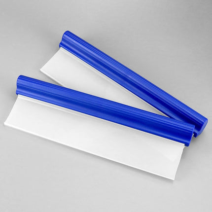 Car Squeegee, 2 Pack 12 inch Flexible Car Water Scraper Tool Silicone Window Squeegee for Car Or Home Use, Washing & Wiping Glass, Mirror & Shower Doors, Blue