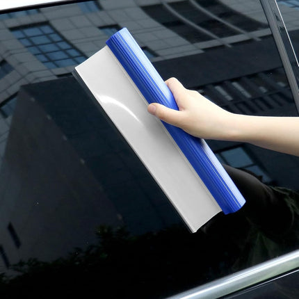 Car Squeegee, 2 Pack 12 inch Flexible Car Water Scraper Tool Silicone Window Squeegee for Car Or Home Use, Washing & Wiping Glass, Mirror & Shower Doors, Blue