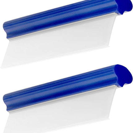 Car Squeegee, 2 Pack 12 inch Flexible Car Water Scraper Tool Silicone Window Squeegee for Car Or Home Use, Washing & Wiping Glass, Mirror & Shower Doors, Blue