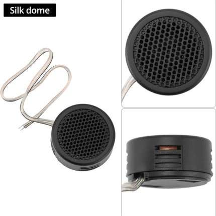 2 Pairs High-Power Neodymium Silk Dome Tweeter Set - 500W, 4 Ohm, Super High Frequency,-for Mini Car Audio Systems