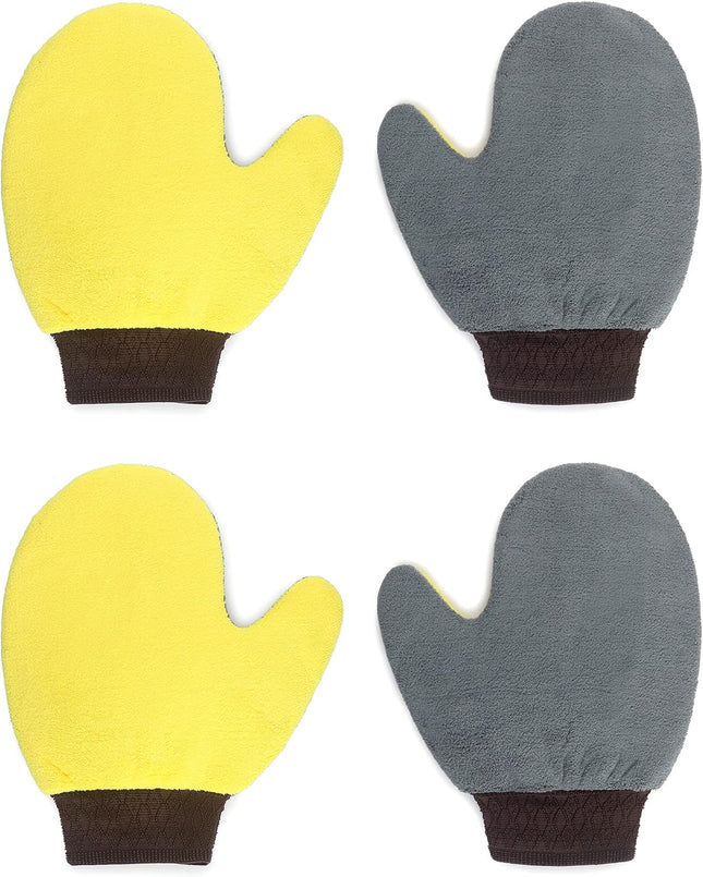 4 Pack Painter's Gloves Soft Microfiber Terry Mitts for Cleaning Dusting and Painting V1258-DP02-B-2907