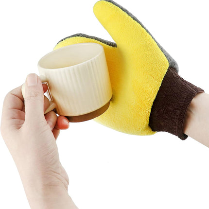 4 Pack Painter's Gloves, Soft Microfiber Terry Mitts for Cleaning, Dusting, and Painting