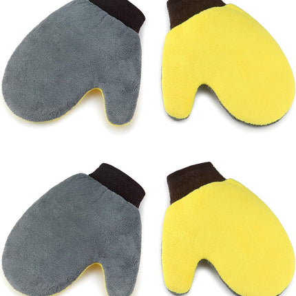 4 Pack Painter's Gloves, Soft Microfiber Terry Mitts for Cleaning, Dusting, and Painting