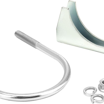 U-Bolt Muffler Tip Exhaust Hook, 2 Pack 3" OD Universal Silencer Exhaust Clip, Steel Exhaust Pipe Clamp
