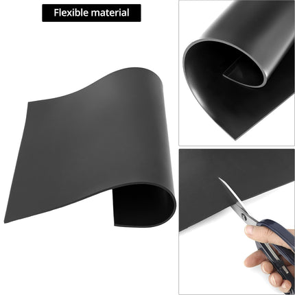 Rubber Sheet Roll, Solid Rubber Gasket Strip, 12" W x 12" L 1/8" Thick, for Sealing, Bumpers, Weather Stripping, DIY Gaskets, Crafts, Flooring