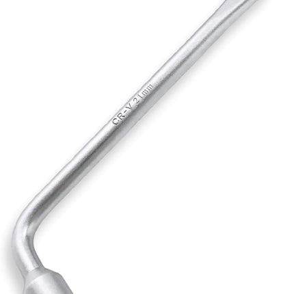 Car Spare Tire Lug Wrench for Jack, 13/16" High Carbon Steel L-shaped Tire Replacement Tool L Type Strong Hexagon Slotted End Socket Wrench