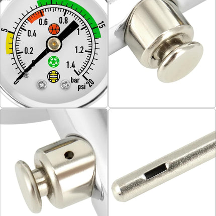 Ball Pressure Gauge, Professional Accurate Air Pressure Measurement for Various Sports Balls