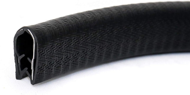 U-Shape Edge Trim 10 Feet Weather Stripping Car Door Edge Protector Flexible Push-On Rubber Guard for 1/4