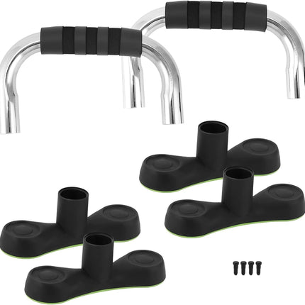 Steel Push Up Handles for Floor, Portable Push Up Stands with Non-Slip Grip, Angled Incline