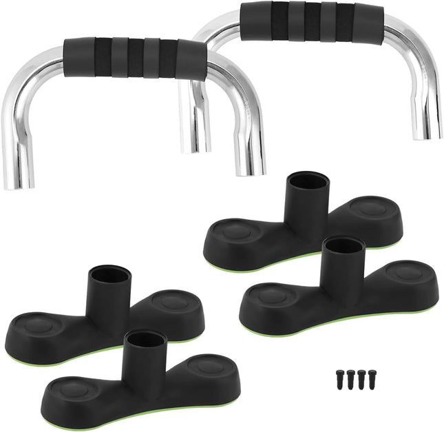 Steel Push Up Handles for Floor Portable Push Up Stands with Non-Slip Grip Angled Incline – product detail