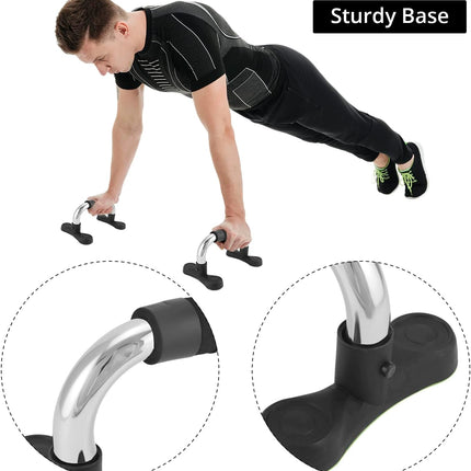 Steel Push Up Handles for Floor, Portable Push Up Stands with Non-Slip Grip, Angled Incline