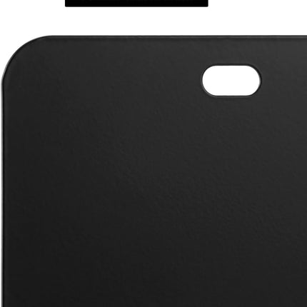 Stainless Steel License Plate Reinforce Plate, 2 Pcs, Heavy-Gauge, Black Powder-Coated, 12" x 6" with Screws & Caps, Anti-Vibration & Bending Protection