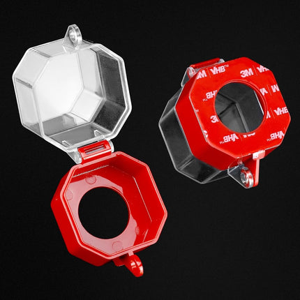 Emergency Stop Button Cover, 4 Pack Plastic Switch Cover Protector, Toggle Switch Push Button Switch Lockout Cover, Add Protection