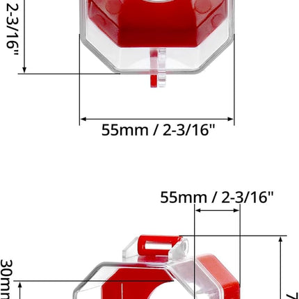 Emergency Stop Button Cover, 4 Pack Plastic Switch Cover Protector, Toggle Switch Push Button Switch Lockout Cover, Add Protection
