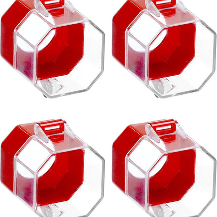 Emergency Stop Button Cover, 4 Pack Plastic Switch Cover Protector, Toggle Switch Push Button Switch Lockout Cover, Add Protection