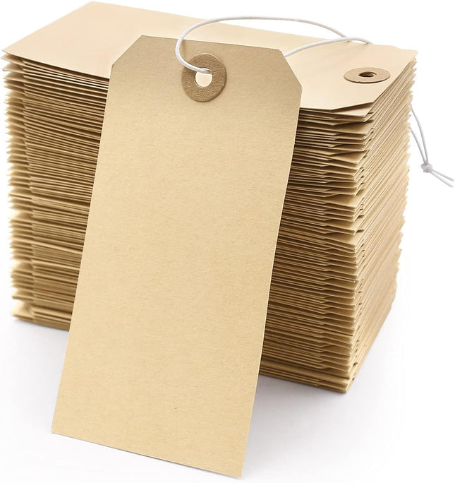Manila Shipping Tags with Elastic String