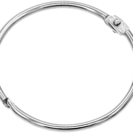 Metal Shower Curtain Rings - 20 Pack 2 Inch Large Silver Round Loop for Hanging Drapes, Easy Open and Close (50 mm)