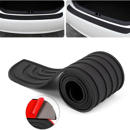 35.4"X2.7"Auto Rear Bumper Protector Cover, Auto Scratch-Resistant Non-Slip Rubber Backup Door Entry Cover, Suitable for Most Cars and Suvs, Black.