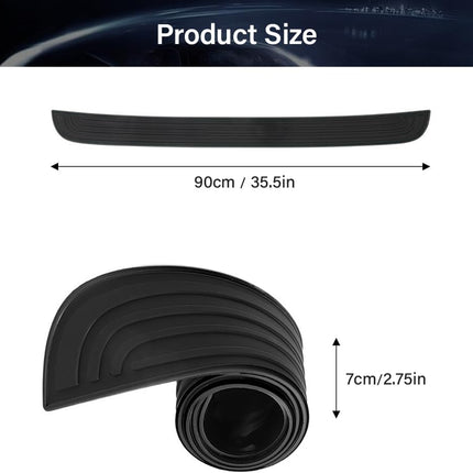 35.4"X2.7"Auto Rear Bumper Protector Cover, Auto Scratch-Resistant Non-Slip Rubber Backup Door Entry Cover, Suitable for Most Cars and Suvs, Black.