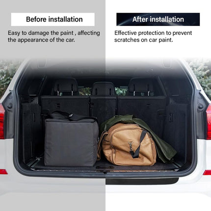 35.4"X2.7"Auto Rear Bumper Protector Cover, Auto Scratch-Resistant Non-Slip Rubber Backup Door Entry Cover, Suitable for Most Cars and Suvs, Black.