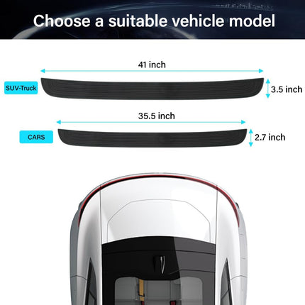 35.4"X2.7"Auto Rear Bumper Protector Cover, Auto Scratch-Resistant Non-Slip Rubber Backup Door Entry Cover, Suitable for Most Cars and Suvs, Black.